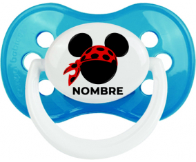 Disney Mickey rojo pirata bufanda negro guisantes con nombre: Chupete anatómica