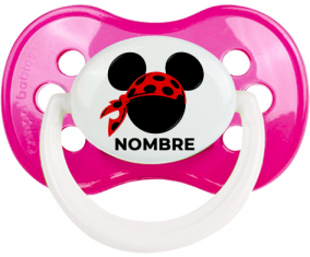 Disney Mickey rojo pirata bufanda negro guisantes con nombre: Chupete anatómica