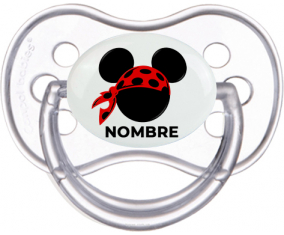 Disney Mickey rojo pirata bufanda negro guisantes con nombre: Chupete anatómica