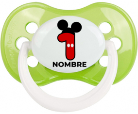 Disney Mickey Número 1 con nombre: Anatómica Chupete