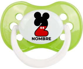 Disney Mickey Número 2 con nombre: Anatómica Chupete