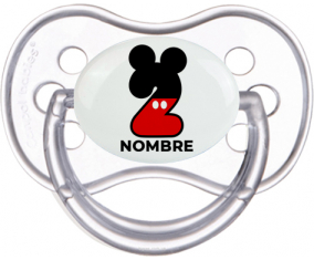 Disney Mickey Número 2 con nombre: Anatómica Chupete
