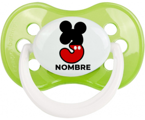 Disney Mickey Número 3 con nombre: Chupete anatómica