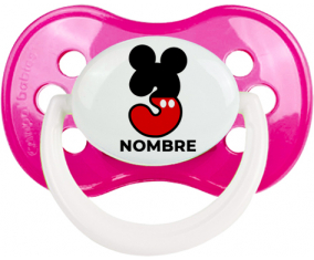 Disney Mickey Número 3 con nombre: Chupete anatómica