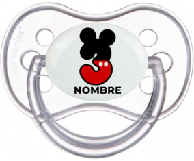 Disney Mickey Número 3 con nombre: Chupete anatómica