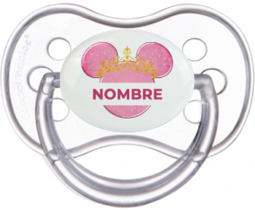 Disney Minnie calabacín dorado rosa con nombre: Chupete anatómica