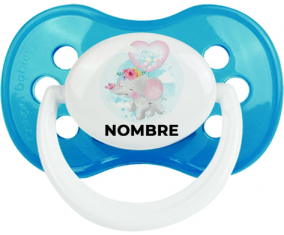 Elefante bebé encantador con nombre: Chupete anatómica