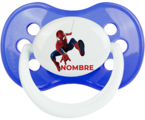 Spiderman diseño-1 con nombre: Chupete anatómica personnalisée