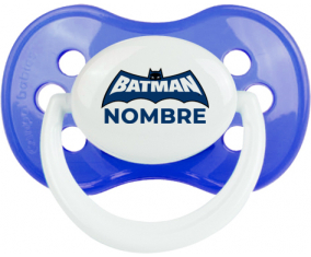 Logotipo azul de Batman con nombre: Chupete anatómica personnalisée