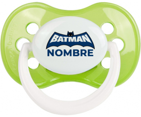 Logotipo azul de Batman con nombre: Chupete anatómica