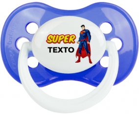 Superman con texto: Chupete anatómica