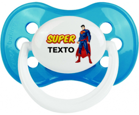 Superman con texto: Chupete anatómica