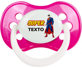 Superman con texto: Chupete anatómica