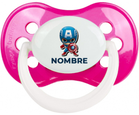Capitán América niños diseñan-1 con nombre: Chupete anatómico