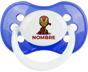 Iron man niños con nombre: Chupete anatómica personnalisée