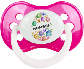 Diseño-1 Huevo de Pascua con nombre: Chupete anatómico