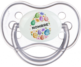 Diseño-1 Huevo de Pascua con nombre: Chupete anatómico