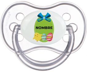 Diseño-3 Huevo de Pascua con nombre: Chupete anatómica