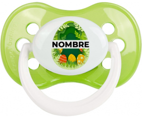 Diseño-7 Huevo de Pascua con nombre: Chupete anatómica