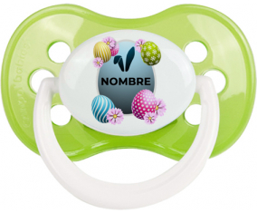 Diseño-8 Huevo de Pascua con nombre: Chupete anatómico