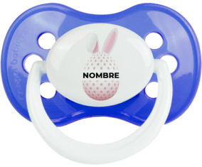 Diseño-18 Huevo de Pascua con nombre: Chupete anatómico personnalisée