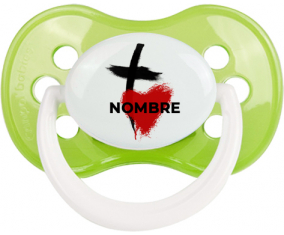 Cross - corazón con nombre: Chupete anatómica