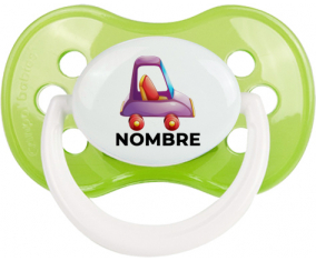 Juguetes de juguetes morados diseño de coche-1 con nombre: Chupete anatómica