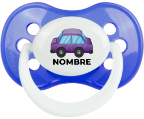 Juguetes de juguetes morados diseño de coche-2 con nombre: Chupete anatómica personnalisée