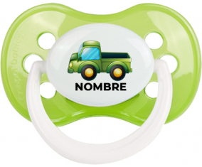Juguetes de juguete camión verde con nombre: Chupete anatómica