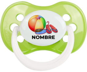 Juguetes de juguete máscara de globo y chancla de playa con nombre: Chupete anatómica