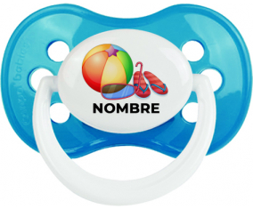 Juguetes de juguete máscara de globo y chancla de playa con nombre: Chupete anatómica