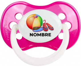Juguetes de juguete máscara de globo y chancla de playa con nombre: Chupete anatómica