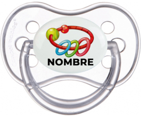 Juguetes de juguete sacuden con nombre: Chupete anatómica