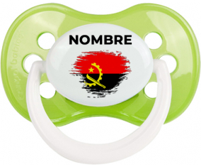 Bandera del efecto pincel de Angola con nombre: Chupete anatómica