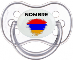 Bandera de pincel Armenia con nombre: Chupete anatómica
