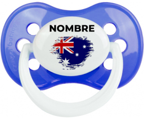 Bandera del efecto pincel de Australia con nombre: Chupete anatómica personnalisée