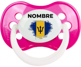 Bandera del efecto pincel de Barbados con nombre: Chupete anatómica