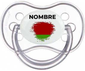 Bandera del efecto pincel bielorruso con nombre: Chupete anatómica