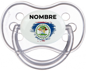 Bandera del efecto pincel de Belice con nombre: Chupete anatómica
