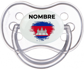 Bandera del efecto pincel camboyano con nombre: Chupete anatómica