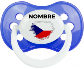 Bandera del efecto pincel de la República Checa con nombre: Chupete anatómica personnalisée
