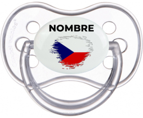 Bandera del efecto pincel de la República Checa con nombre: Chupete anatómica