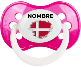 Bandera del efecto pincel de Dinamarca con nombre: Chupete anatómica
