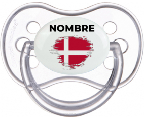 Bandera del efecto pincel de Dinamarca con nombre: Chupete anatómica
