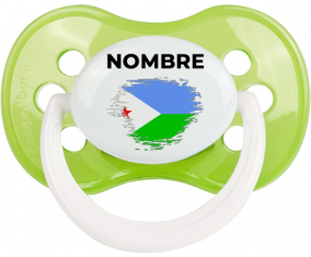 Bandera del efecto pincel Djibouti con nombre: Chupete anatómica