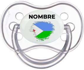 Bandera del efecto pincel Djibouti con nombre: Chupete anatómica