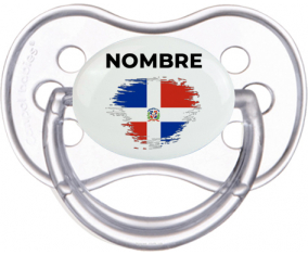 Bandera del efecto pincel de República Dominicana con nombre: Chupete anatómica