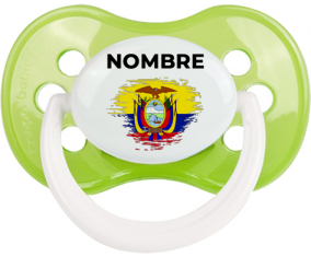 Bandera ecuatoriana con primer nombre: Chupete anatómica