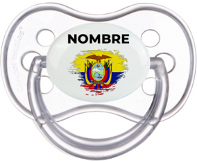 Bandera ecuatoriana con primer nombre: Chupete anatómica