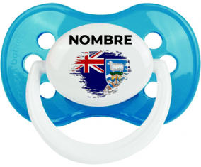 Bandera de efecto de pincel de las Islas Malvinas con nombre: Chupete anatómica